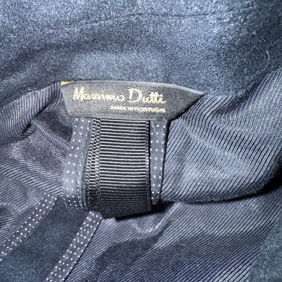 Mossimo Dutti Designer Italian Fabric Blazer with Elbow Patches Navy Sz 12 - Picture 11 of 11